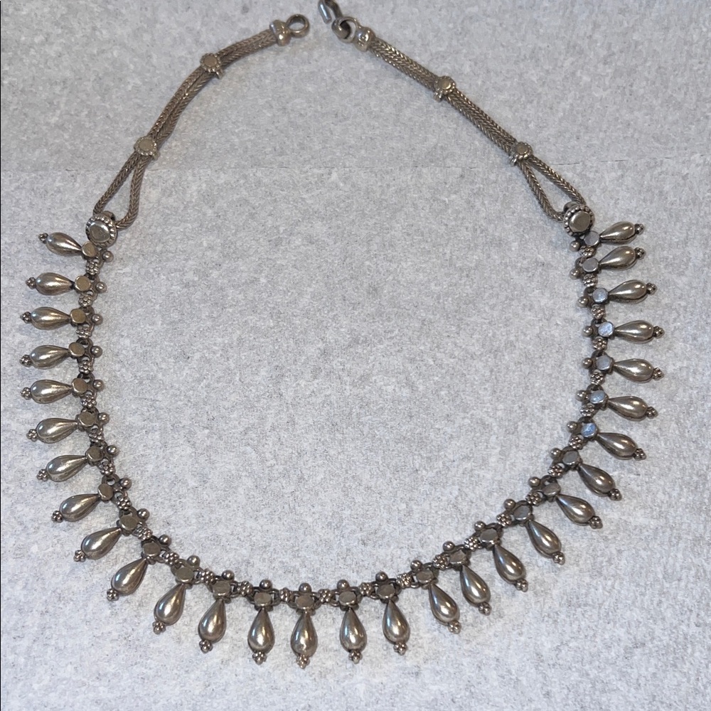 Antique Ethnic Tribal Sterling Silver choker necklace